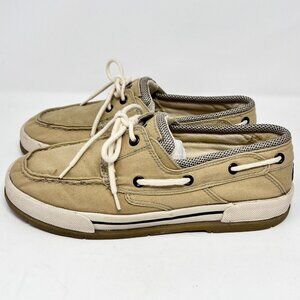 Ocean Pacific OP Spinnaker Deck Boat Tan Shoes Sz 7.5  Style OP1782A Canvas Prep